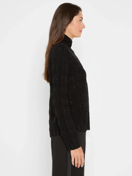 NIC+ZOE Cable Sparkle Sweater
