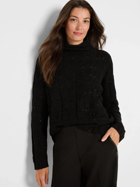 NIC+ZOE Cable Sparkle Sweater