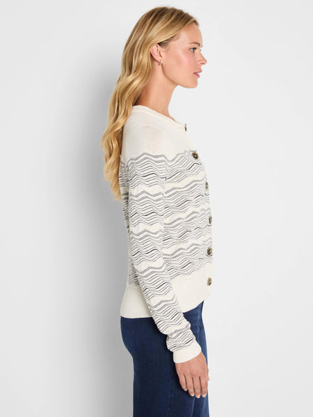 NIC+ZOE Zig Zag Stitch Cardigan