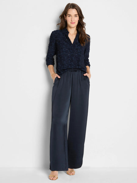 NIC+ZOE Any Occasion Clipped Jacquard Top