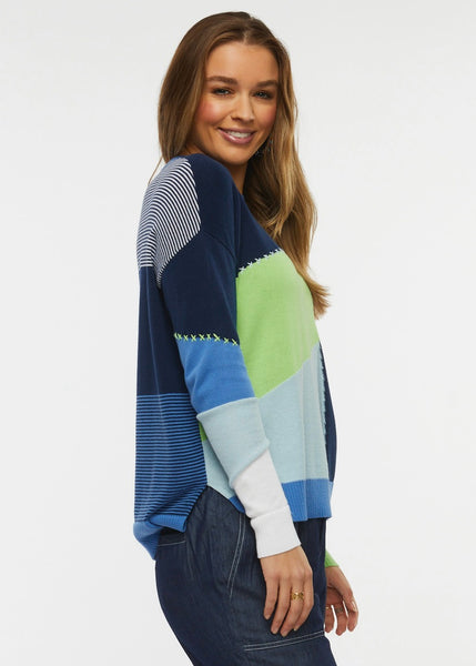Cotton Patchwork Sweater
