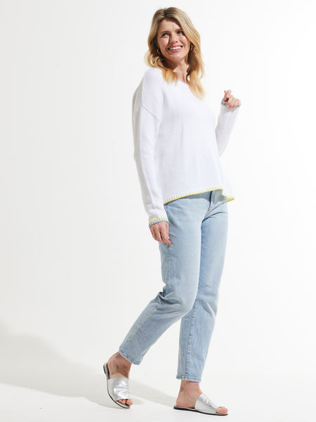 Whipstitch Trim Sweater