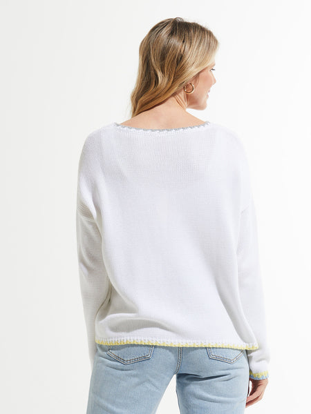 Whipstitch Trim Sweater