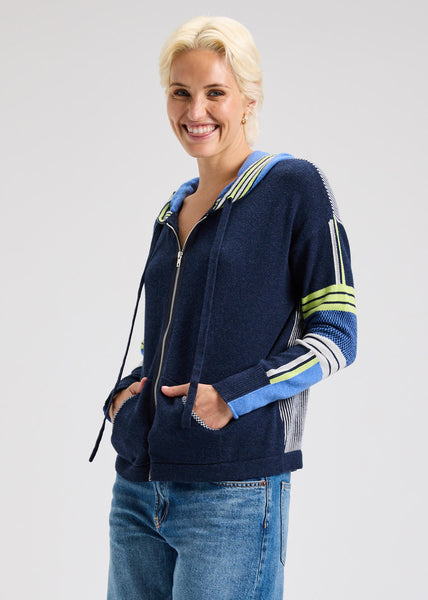 Zaket & Plover Stripe Trim Hoody
