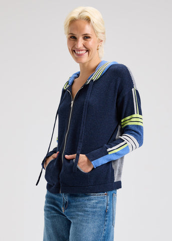 Zaket & Plover Stripe Trim Hoody