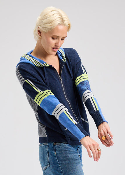 Zaket & Plover Stripe Trim Hoody