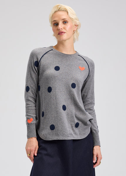 Zaket & Plover Hearts and Dots Sweater