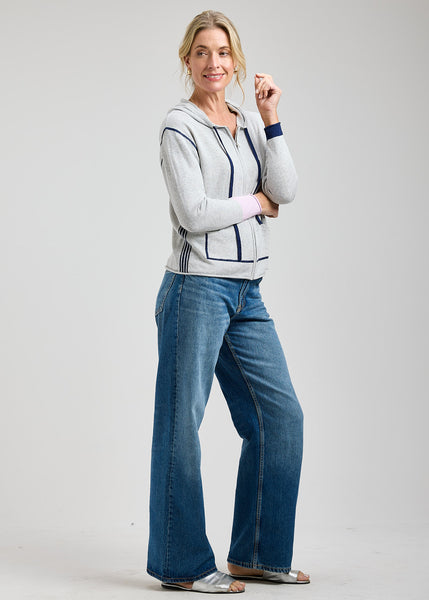 Zaket & Plover Stripe Trim Hoody