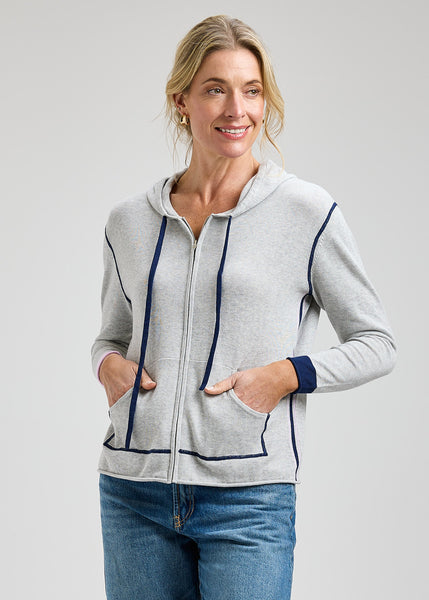 Zaket & Plover Stripe Trim Hoody