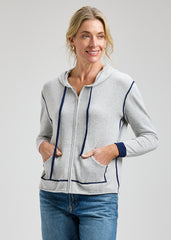 Zaket & Plover Stripe Trim Hoody | Irresistibles