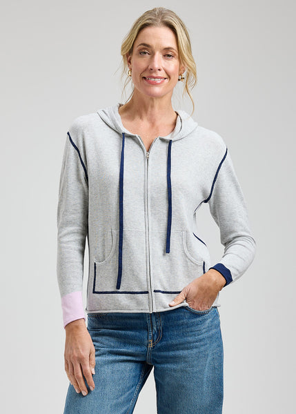 Zaket & Plover Stripe Trim Hoody