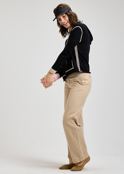 Zaket & Plover Stripe Trim Hoody