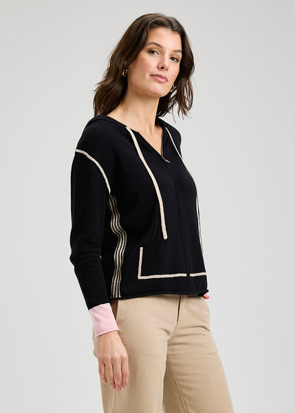 Zaket & Plover Stripe Trim Hoody