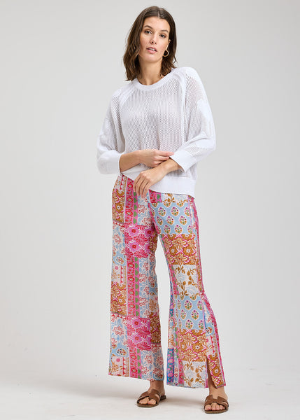Zaket & Plover Pointelle Heart Sleeve Sweater