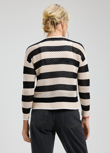 Zaket & Plover Pointelle Zip Cardigan