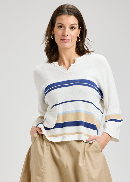 Zaket & Plover Boxy Stripe Sweater
