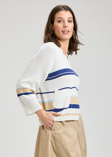 Zaket & Plover Boxy Stripe Sweater