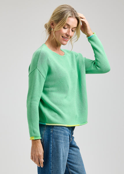 Zaket & Plover Cotton Trim Crew