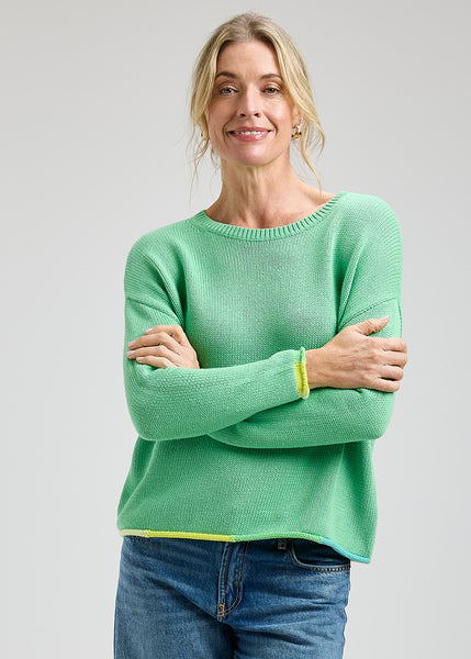 Zaket & Plover Cotton Trim Crew
