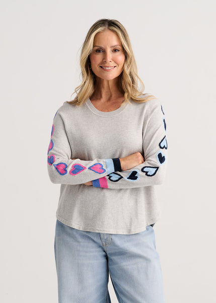 Zaket & Plover Heart Sleeve Sweater
