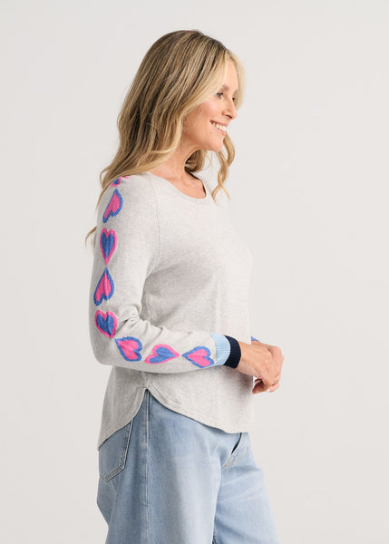 Zaket & Plover Heart Sleeve Sweater