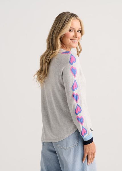 Zaket & Plover Heart Sleeve Sweater