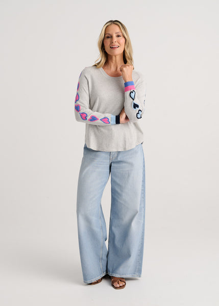 Zaket & Plover Heart Sleeve Sweater