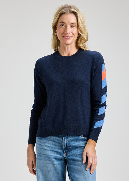 Zaket & Plover Stripe Sleeve Sweater