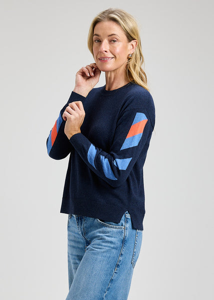 Zaket & Plover Stripe Sleeve Sweater