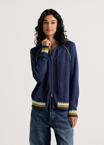 Zaket & Plover Stripe Trim Hoody