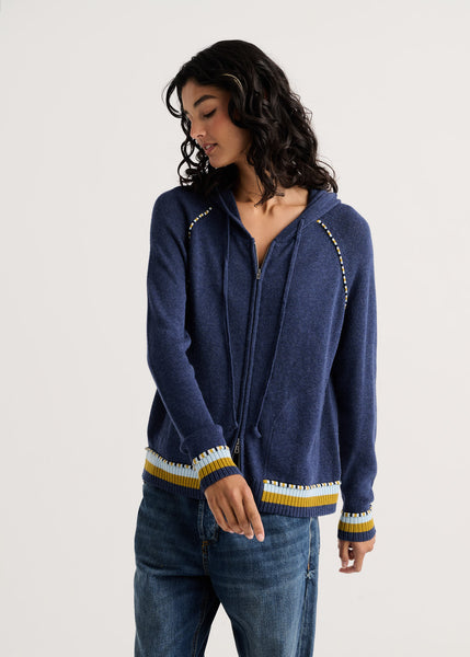Zaket & Plover Stripe Trim Hoody