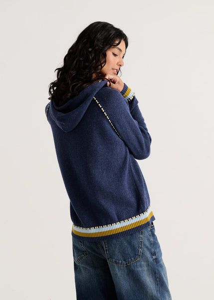 Zaket & Plover Stripe Trim Hoody