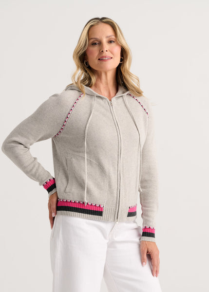 Zaket & Plover Stripe Trim Hoody