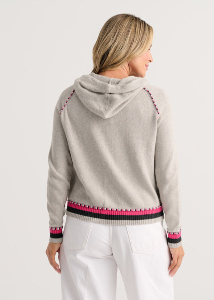 Zaket & Plover Stripe Trim Hoody