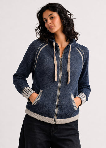 Zaket & Plover Plaited Zip Cardigan