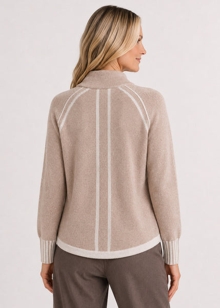 Zaket & Plover Plaited Zip Cardigan