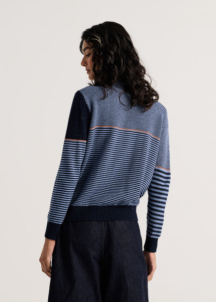 Zaket & Plover Colorblock Zip Cardigan