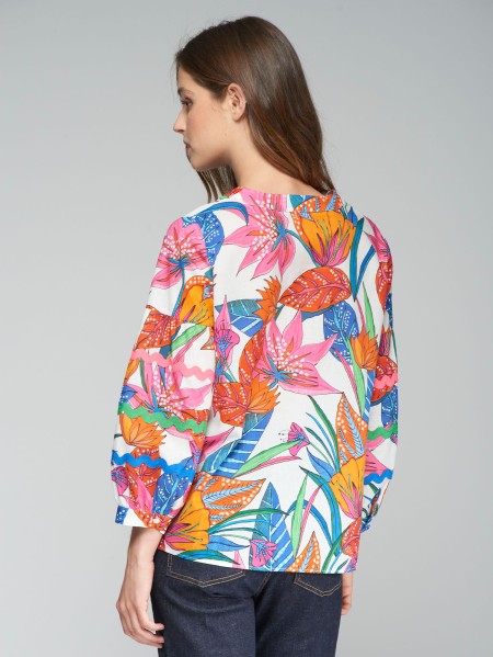 Vilagallo Tropical Print Top