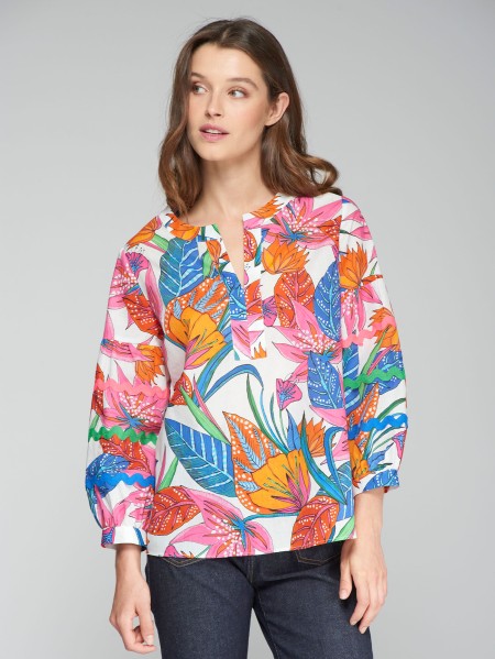 Vilagallo Tropical Print Top