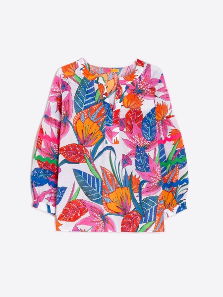 Vilagallo Tropical Print Top