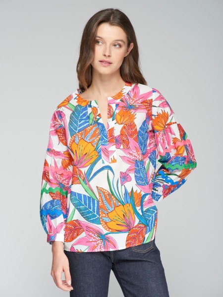 Vilagallo Tropical Print Top