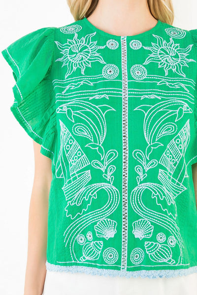Summer Embroidered Top