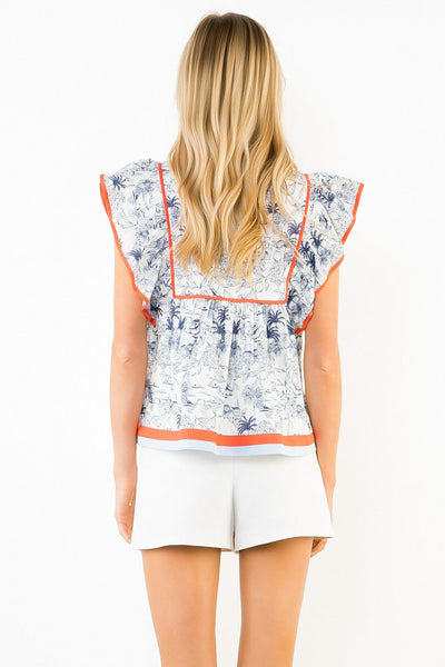 Island Print Top