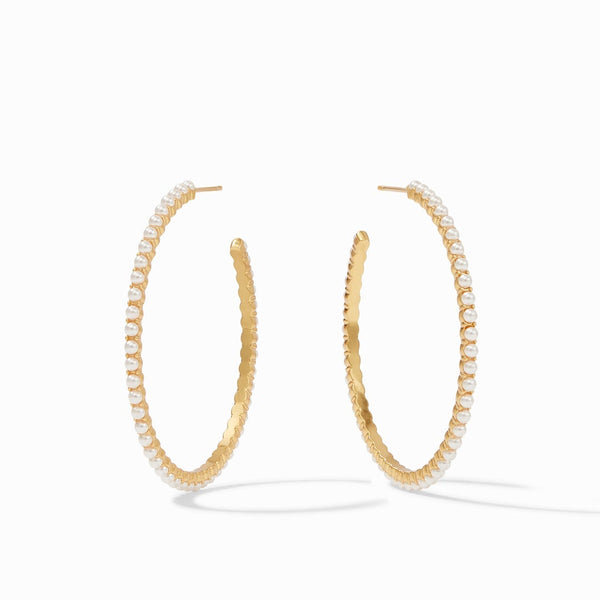 Julie Vos Juliet Small Pearl Hoop Earrings