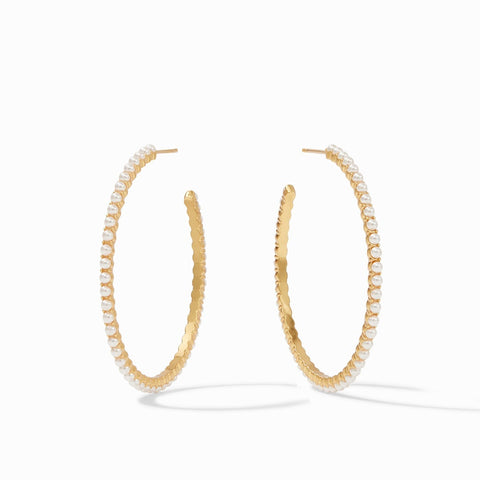 Julie Vos Juliet Small Pearl Hoop Earrings