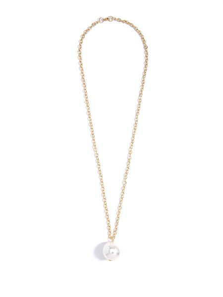 Long Pearl Pendant Necklace